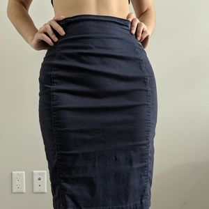 Calvin Klein jeans navy pencil skirt size 27